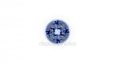 4 k Psychedelic spin süslü desen ve düz iplik, girdap akımı duman, ışık ışınları lazer