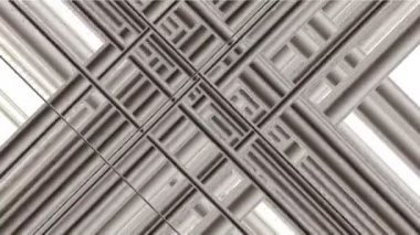 4 k soyut çelik demir gümüş metal boru, kafes ızgara ağ, Metalurji desen.