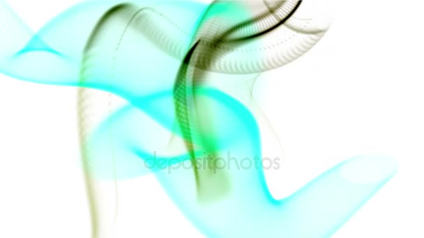 4k Абстрактный поток шелкового дыма фон, сетевой фрактал искусства фейерверк фон — стоковое видео