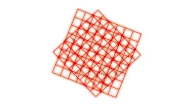4 k döner mavi kareden oluşan bir kılavuz, teknik veri geometri arka plan.