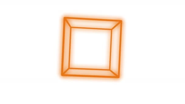 Cubo azul 3d 4k, geometria matemática no espaço . — Vídeo de Stock