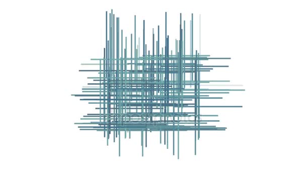 4k Linee di corda astratte fondo incrociato, fibra di rete griglia, tagliatelle arte geometria — Video Stock