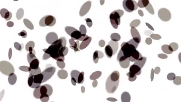 4k abstrakte Tropfen Wasser Flüssigkeitstabletten Hintergrund, Tropfenpunkt Punkt Bohnen Blase — Stockvideo