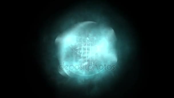 4k rotation tech energy & flare dynamic rays fiber light in smoke background. — Stock Footage 4k rotation tech energy & flare dynamic rays fiber light in smoke background. Stock Video