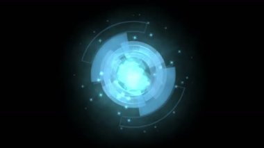 4 k döndürme teknik Gps arka plan, yazılım paneli ve geometri.