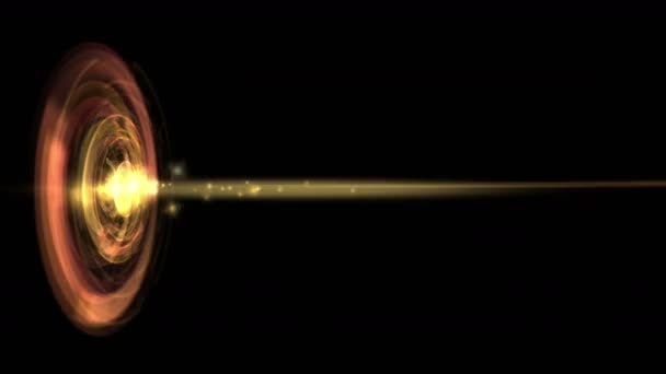 4 k obrotów tech energii koło interfejs pole rozpoczęcie Promienie laserowe, em tunel czasu — Wideo stockowe
