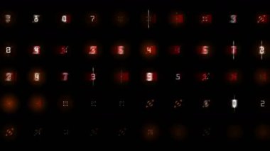 4 k numaraları ve ekran boyunca kaydırma kelimeler Finans dijital teknoloji veri backgr