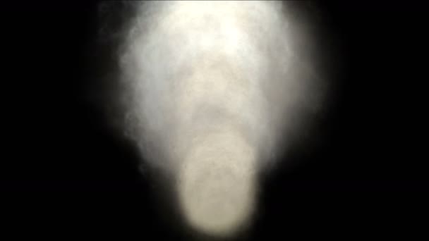 4k Névoa de fumaça de névoa, nebulosa plasma nuvem partícula, acidentes de vapor de gás de algodão . — Vídeo de Stock
