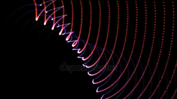 4k Abstrato surging weave point wave line background, música rhythm dots backdrop — Vídeo de Stock
