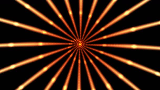 Túnel fractal espiral generado por rueda de fuegos artificiales 4k, canal espacial de energía de potencia . — Vídeo de stock