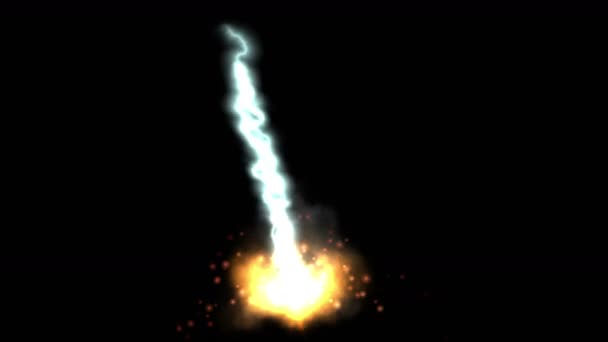 4k foudre orage particules soudage, science-fiction tension feu d'artifice . — Video