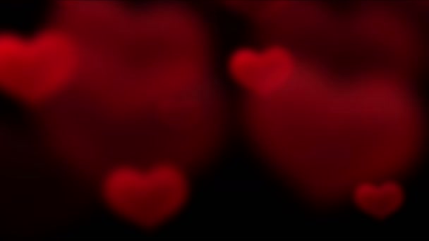 4k rouge coeur d'amour fond, symbole de la Saint-Valentin, fond motif design . — Video