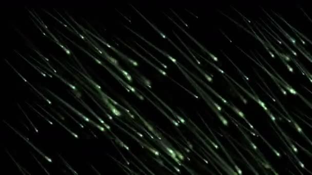 4k Meteorschauer Meteoriten regen, Kriegsspiel Bombardierung, Schneeball Punkt Weben. — Stockvideo