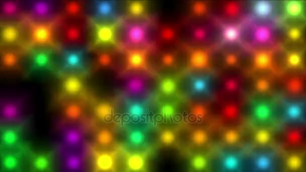 4k colore al neon punto matrice, nightclub bar discoteca luce led in sfondo palco . — Video Stock