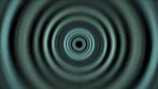 4k Tunnel astratto ad alta velocità, cerchio canale luminoso, onda sonora acustico 3d spazio . — Video Stock