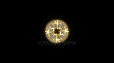 4 k Psychedelic spin süslü desen ve düz iplik, girdap akımı duman, ışık ışınları lazer