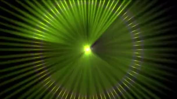 4k abstrakte Mikrowellen Halo-Muster Hintergrund, Disco-Hintergrund, Signalisierung Kommunikationsinformationen, optische, Neonlichter Wissenschaft, Technologie, zukünftige Strahlung Energie Scanning Detection Analysedaten. — Stockvideo