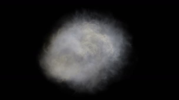 4k Туман дыма тумана, частица облака фейерверка туманности плазмы, пар жидкого хлопка газа — стоковое видео