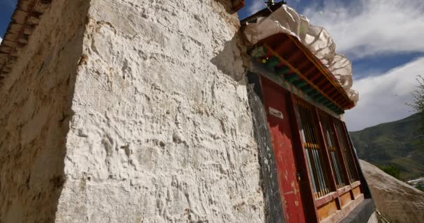 Templo de 4k lhasa pabangka, Tibete . — Vídeo de Stock