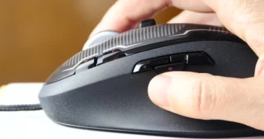 Bilgisayar fare 4k yakın çekim.