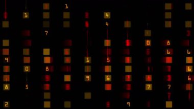 4 k numaraları ve ekran boyunca kaydırma kelimeler Finans dijital teknoloji veri backgr