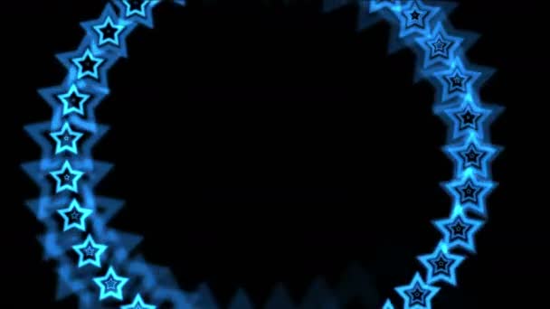 4k blue stars made up of aura hole tunnel,abstract vj background. — Stock Video