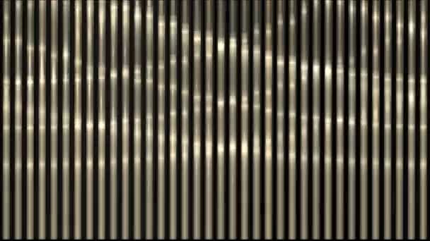 4k winkendes Licht auf Metallstreifen, Edelstahl-Linien Rhythmus, vj Musik Hintergrund. — Stockvideo