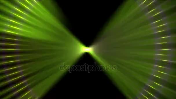 4 k magnetron halo patroon, neon puls science toekomstige straling energie scan gegevens. — Stockvideo