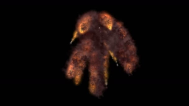 4k éruption volcanique fumée explosion feu d'artifice fond, guerre attaque terroriste .