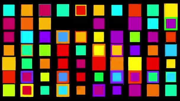 4k vj carré néon matrice de lumière arrière-plan & cube base de données Big Data toile de fond 