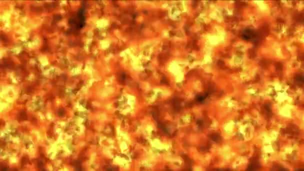4k fuego caliente quemando fondo, abstracto potente partícula humo energía . — Vídeos de Stock
