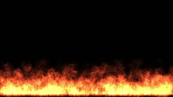 4k fuego caliente quemando fondo, abstracto potente partícula humo energía . — Vídeo de stock