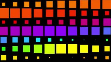 4 k vj kare neon ışık dizi matris arka plan ve küp büyük veri veritabanı zemin