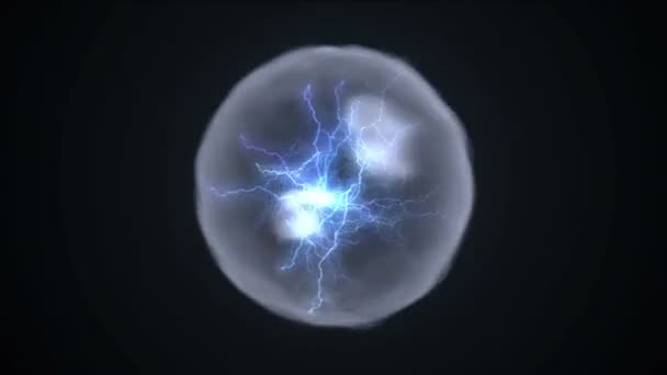 4k Flare sphere ball lightning,power nuclear energy,blisters,science technology — Stock Video