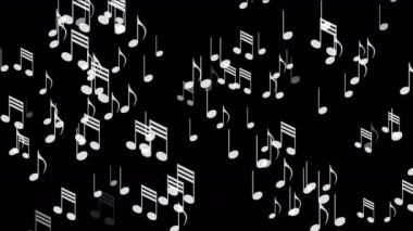 4 k müzik notlar arka plan, sembol melodi melodi ses, romantik sanatsal Senfoni