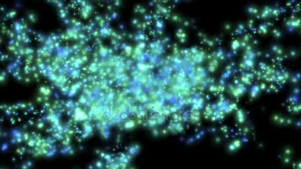 4k Résumé fusée éclairante éclair particules feux d'artifice, spores bactéries microbe fond .