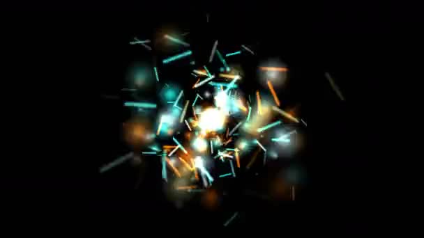 Feu d'artifice flash à particules de bâton d'étincelle abstrait 4k, explosion d'acier fondu éclaboussé .