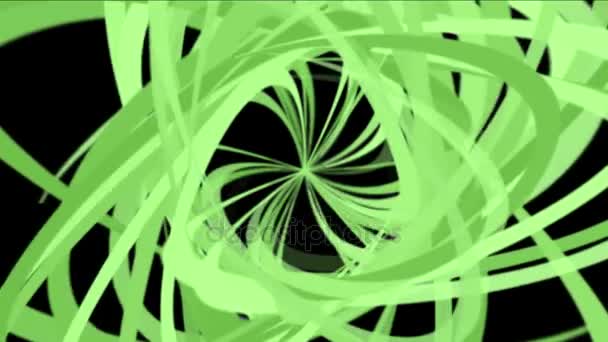 4k Абстрактна спіраль лінія, папір для сміття, спіральна частинка, крива рибонів . — стокове відео