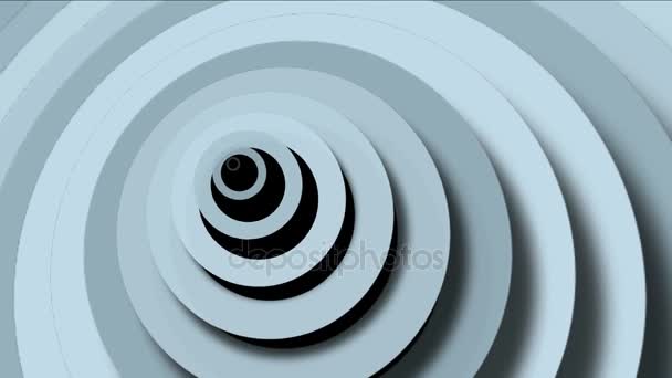 4k cercle abstrait rond 3d tunnel trou, 3d papier ondulations cartes ondulation espace — Video