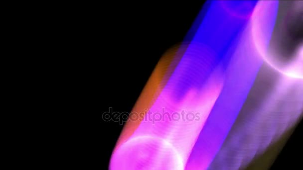 4k Anello astratto sfera di energia, tubo rotolamento luce del raggio di brillamento, sfondo tecnico laser — Video Stock
