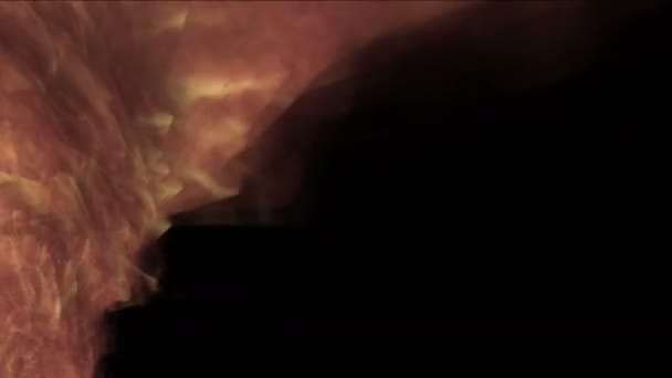 4k Queima de fogo quente, turbilhão de tornado de tocha, energia abstrata de fumaça de partículas . — Vídeo de Stock