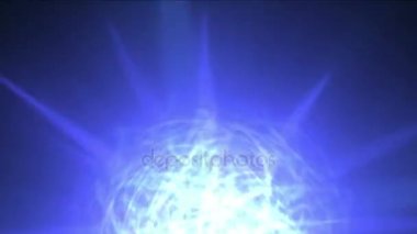 4 k Flash topu küre Bulutsusu arka plan, sihirli güç enerji teknoloji, nükleer atom.