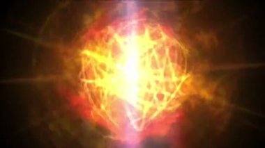 4 k ateş topu küre Bulutsusu arka plan, sihirli güç enerji teknoloji, nükleer atom.