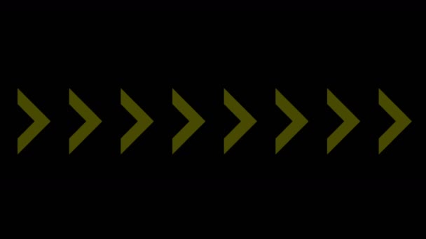 4 k riktning pilen kö design logga bakgrund, signal process bakgrund. — Stockvideo