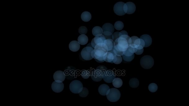 4k στρογγυλή μπάλα dot κύκλο φώτα φόντο, μουντό κύτταρα σπόρια μικρόβια στάδιο. — Αρχείο Βίντεο