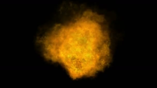 4 k varm eld brinnande bakgrund, abstrakt kraftfulla partikel rök energi. — Stockvideo