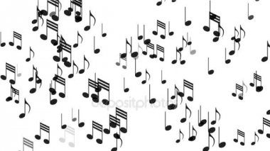 4 k müzik notlar arka plan, sembol melodi melodi ses, romantik sanatsal Senfoni