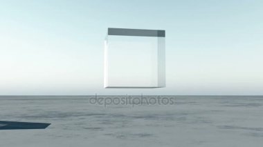 4 k cam küp döndürme gökten yere vahşi, Sci Fi Dünya için.