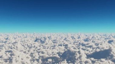 4 k timelapse, yüksek irtifa gökte uçan beyaz bulut kütlesinin hava.