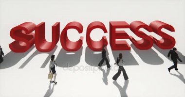 3d başarı işareti önündeki yürüyüş 4 k işadamı.